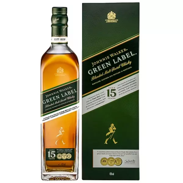 johnnie walker green label 15 anos
